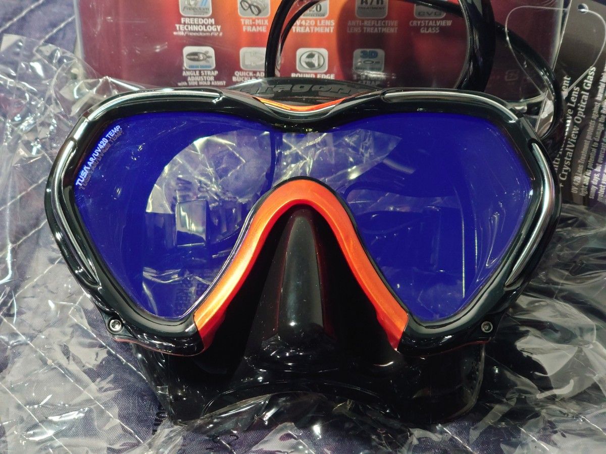 新品 TUSA ダイビングマスク Paragon S EOA & ハイスペック シュノーケル SP-175QB EO