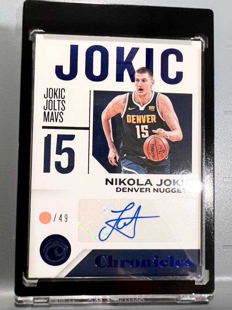 超絶レア 青49枚限定 Auto 18 Panini Nikola Jokic ニコラ・ヨキッチ NBA 直筆 サイン Nuggets ナゲッツ ユニフォーム バスケ All-star MVP_画像3