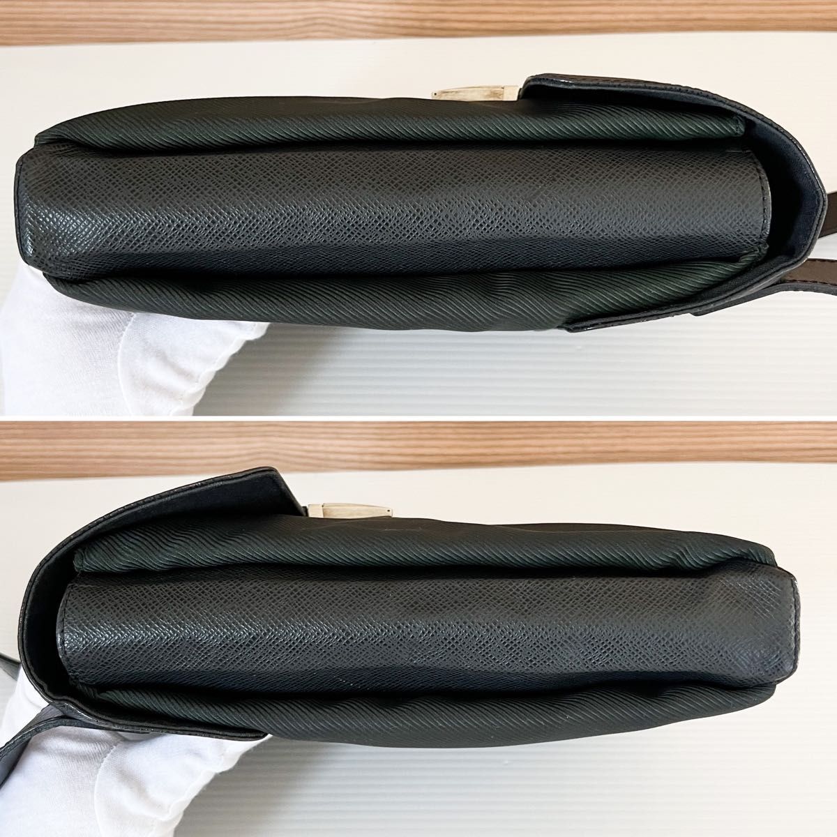 LOUIS VUITTON ルイヴィトン タイガ サラトヴ PM ショルダーバッグ 黒