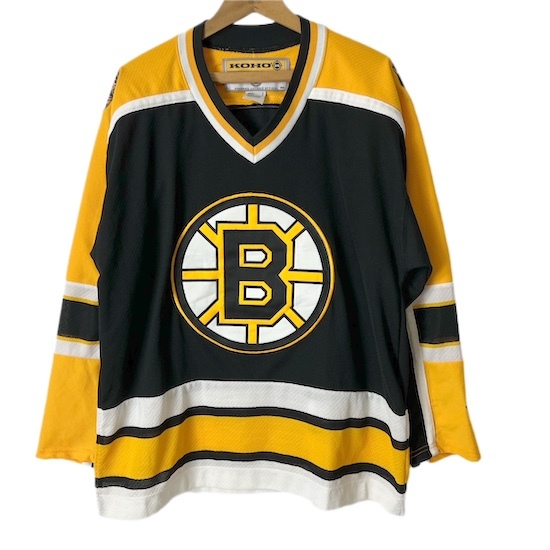 00s KOHO NHL ボストン・ブルーインズ ホッケー シャツ(メンズ L)ナショナルホッケーリーグ ゲームシャツ