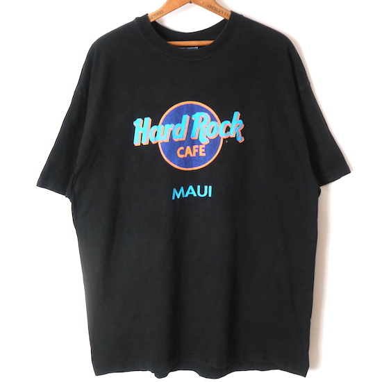 90s USA製 Hard Rock CAFE ハードロックカフェ プリント Tシャツ(メンズ XL)ブラック
