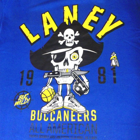希少 ジョーダン レイニー バッカス Tシャツ XL ブルー Jordan LANEY BUCS バッカニアーズ High School Buccaneers Basketball 高校_画像5