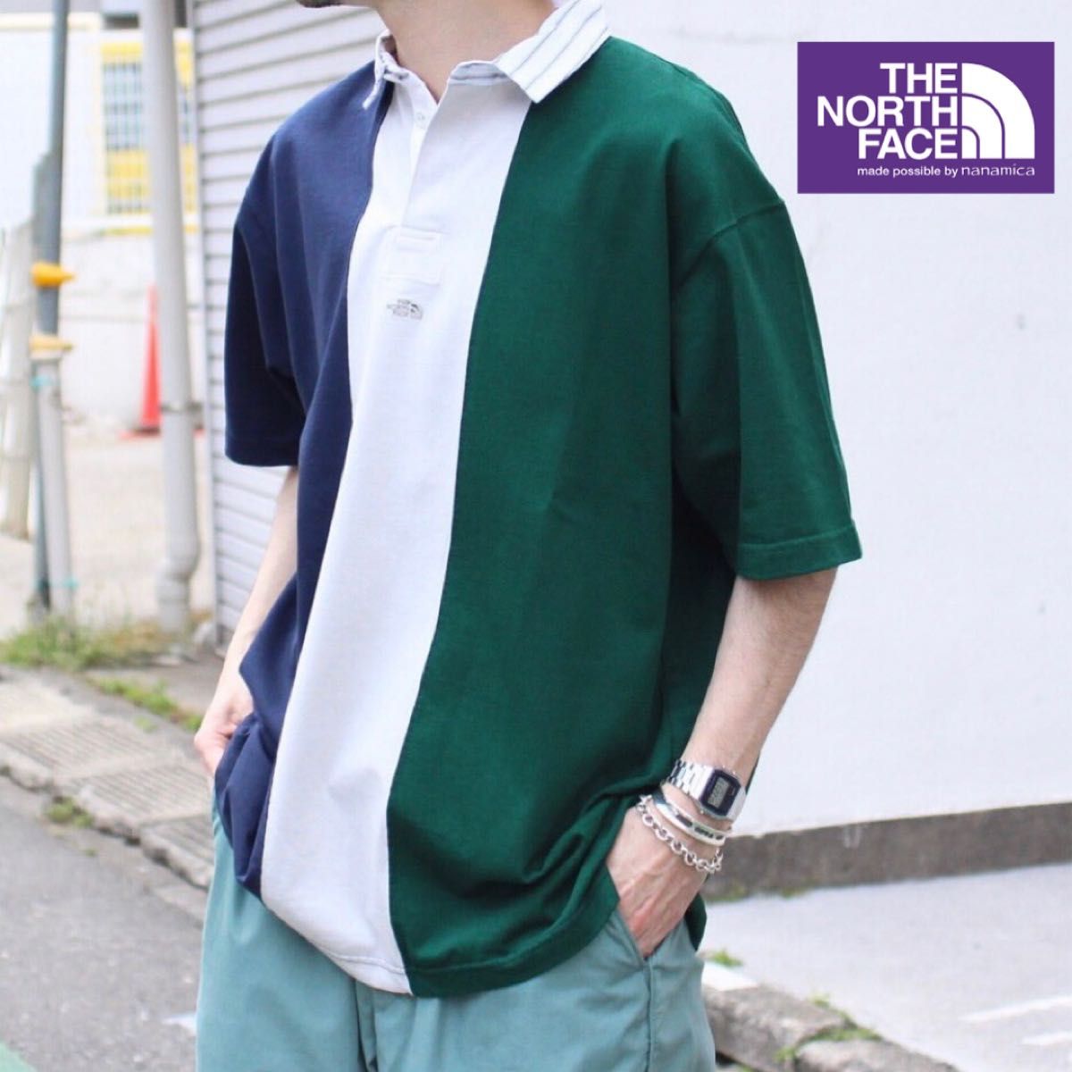 THE NORTH FACE / LABEL H/S Big Rugby Shirt｜PayPayフリマ