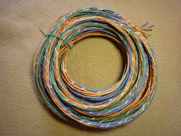 1940 period WE silk volume single line 20GAfono cable 1.2M