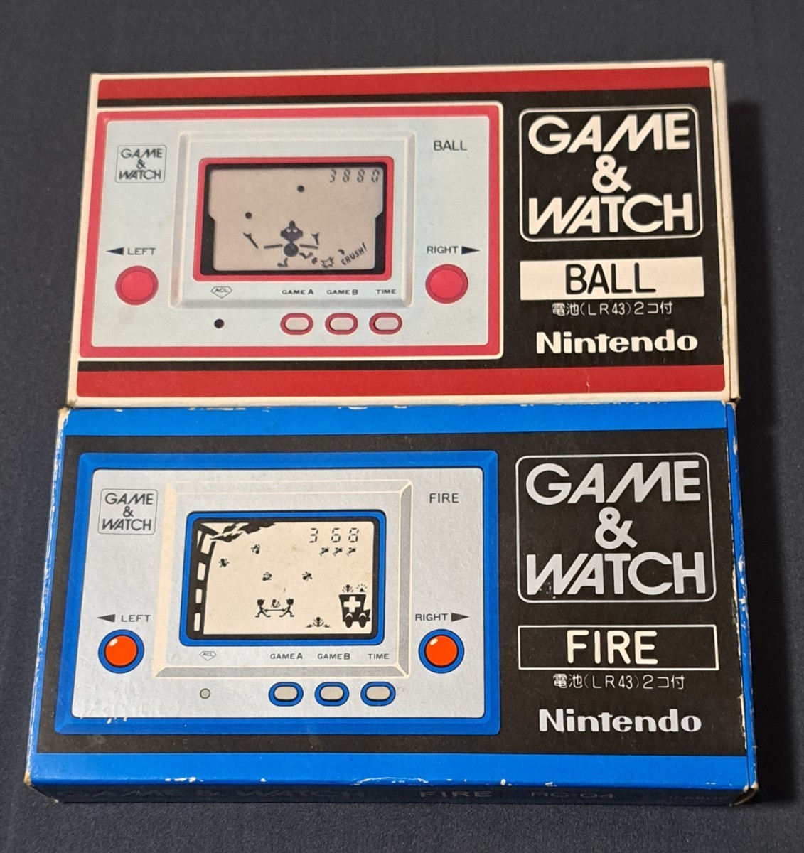 ゲームウォッチ ボール ファイア 任天堂 GAMEWATCH FIRE BALL Nintendo 電子ゲーム 箱美品 