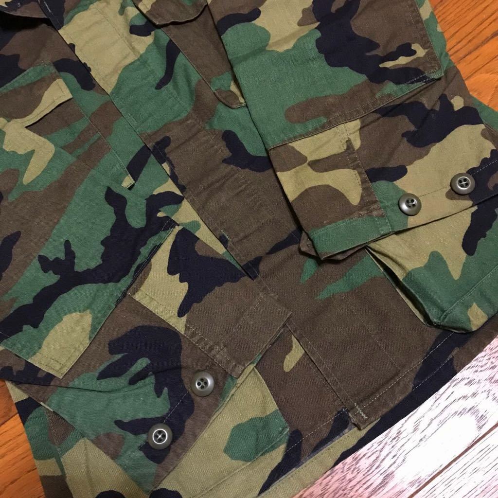 米軍実物 BDUジャケット WOOD LAND CAMO ウッドランド カモ ジャングルファティーグジャケット 4th XS-S small - short アメリカ軍 USMC _画像8