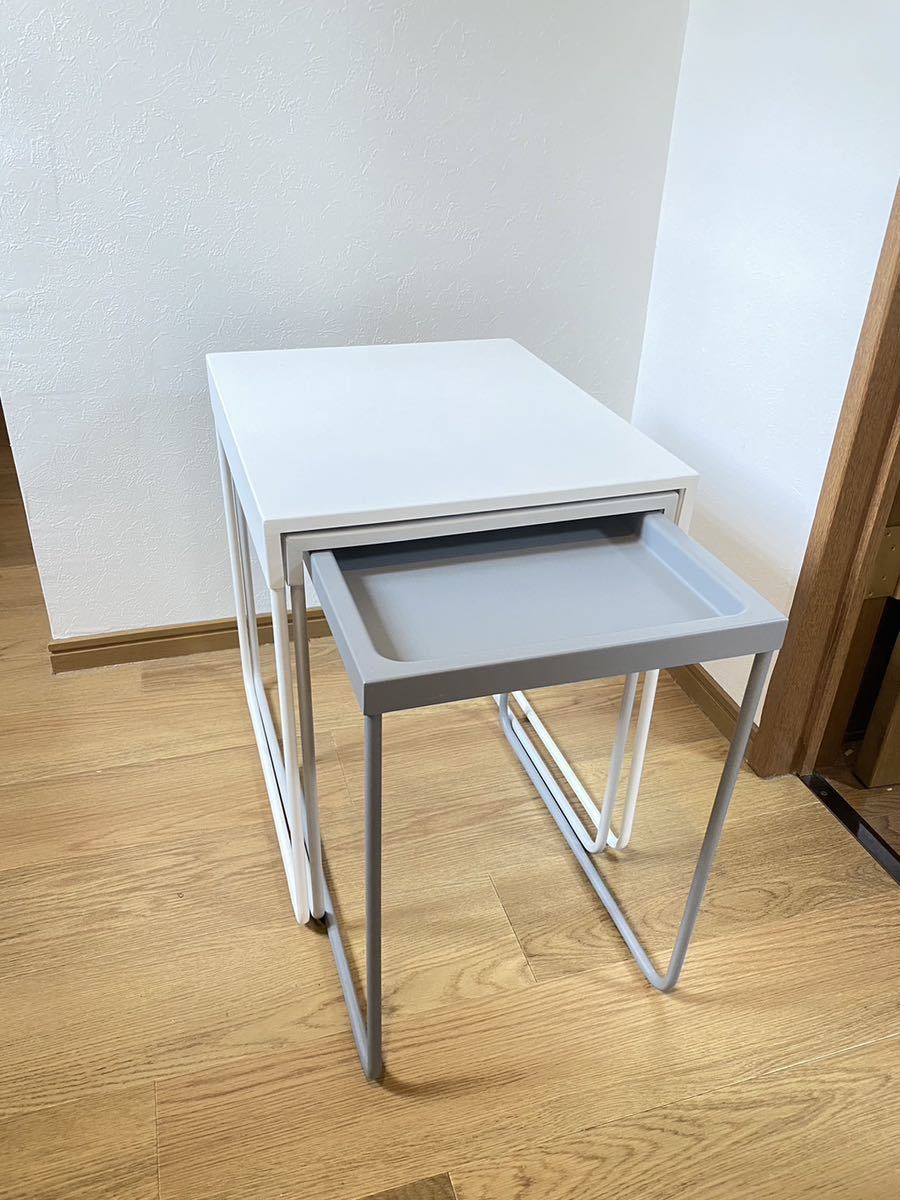 生産終了品！！ IKEA イケア GRANBODA グランボダ 3連セット ネストテーブル ベッドサイドテーブル ナイトテーブル