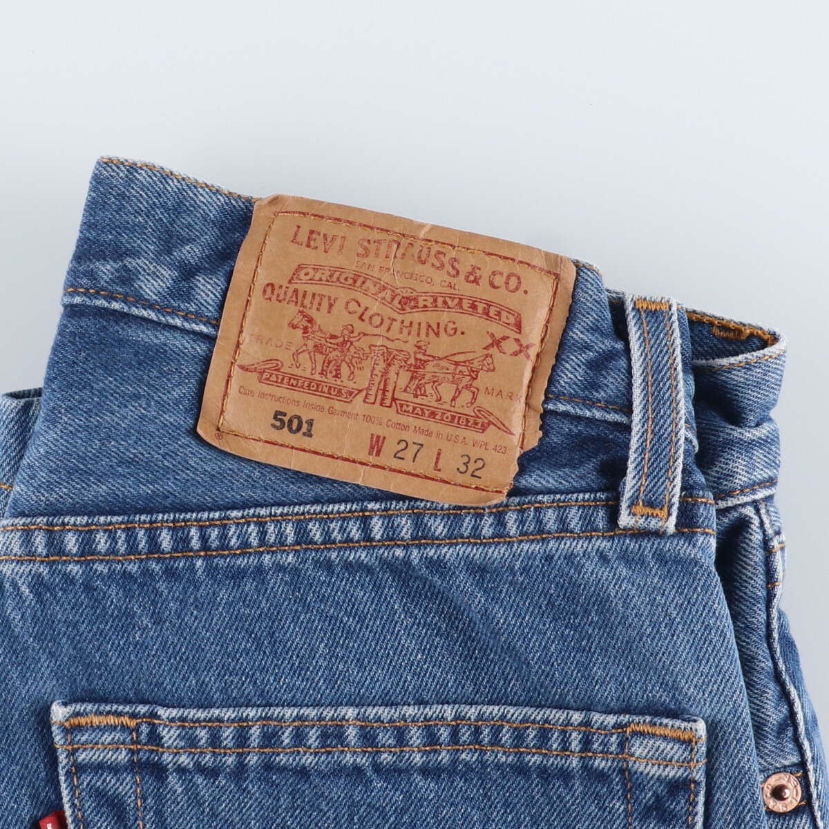 古着 90年代 リーバイス Levi's リーバイス501 ストレート デニムパンツ USA製 レディースL(w27) ヴィンテージ /eaa339067_画像3