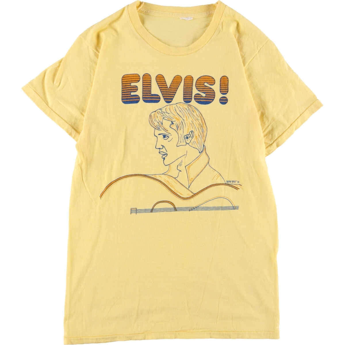 古着 90年代 ELVIS PRESLEY エルヴィスプレスリー バンドTシャツ バンT USA製 レディースS ヴィンテージ /eaa339826