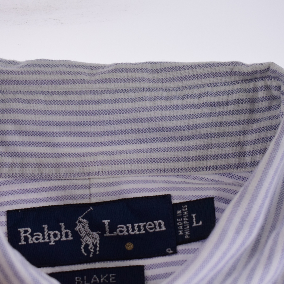 古着 ラルフローレン Ralph Lauren 半袖 ボタンダウン ストライプシャツ メンズL /eaa341124_画像4