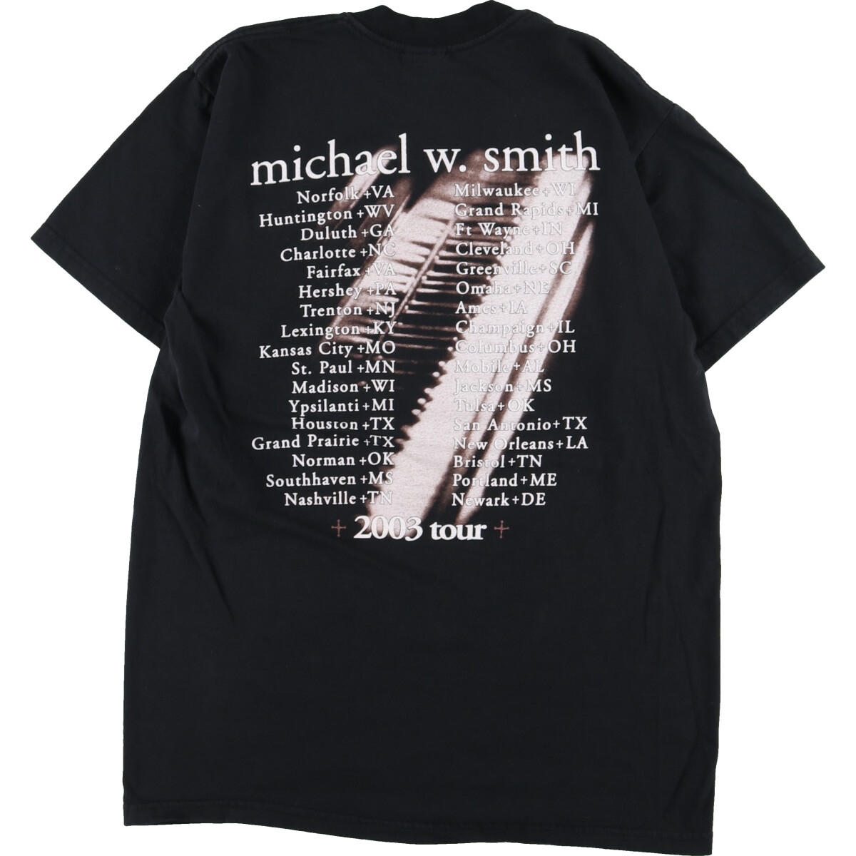 古着 00年代 ギルダン GILDAN MICHAEL W. SMITH マイケルスミス 2003 TOUR 両面プリント バンドTシャツ バンT メンズS /eaa343260_画像2