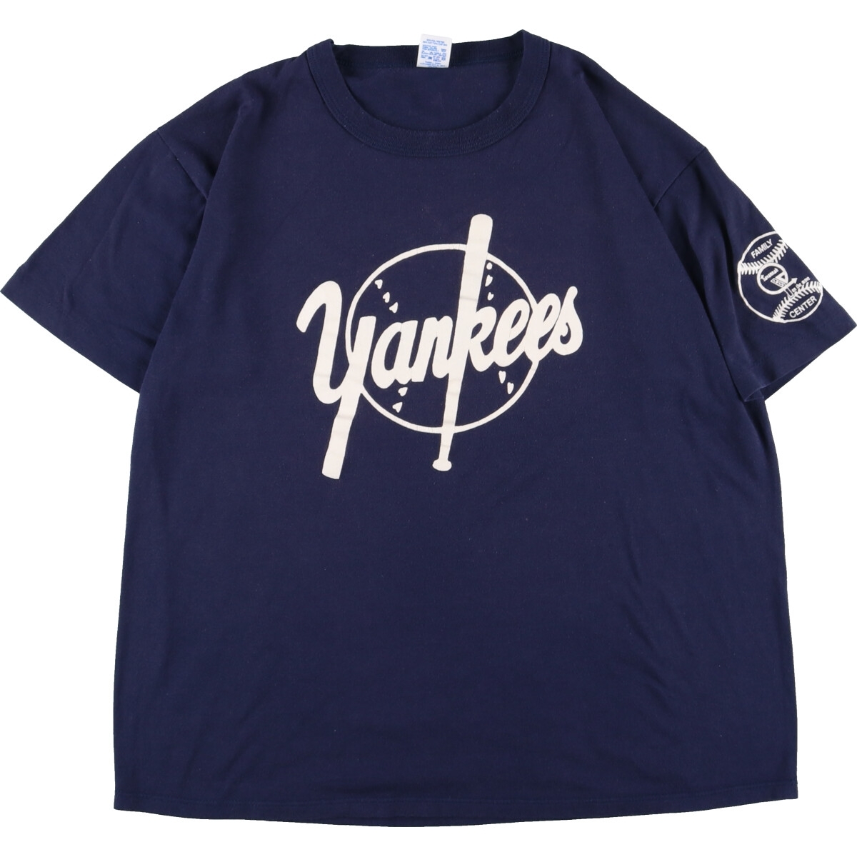 古着 90年代 ラッセル Russell MLB NEW YORK YANKEES ニューヨークヤンキース スポーツプリントTシャツ USA製 メンズXL /eaa346071_画像1