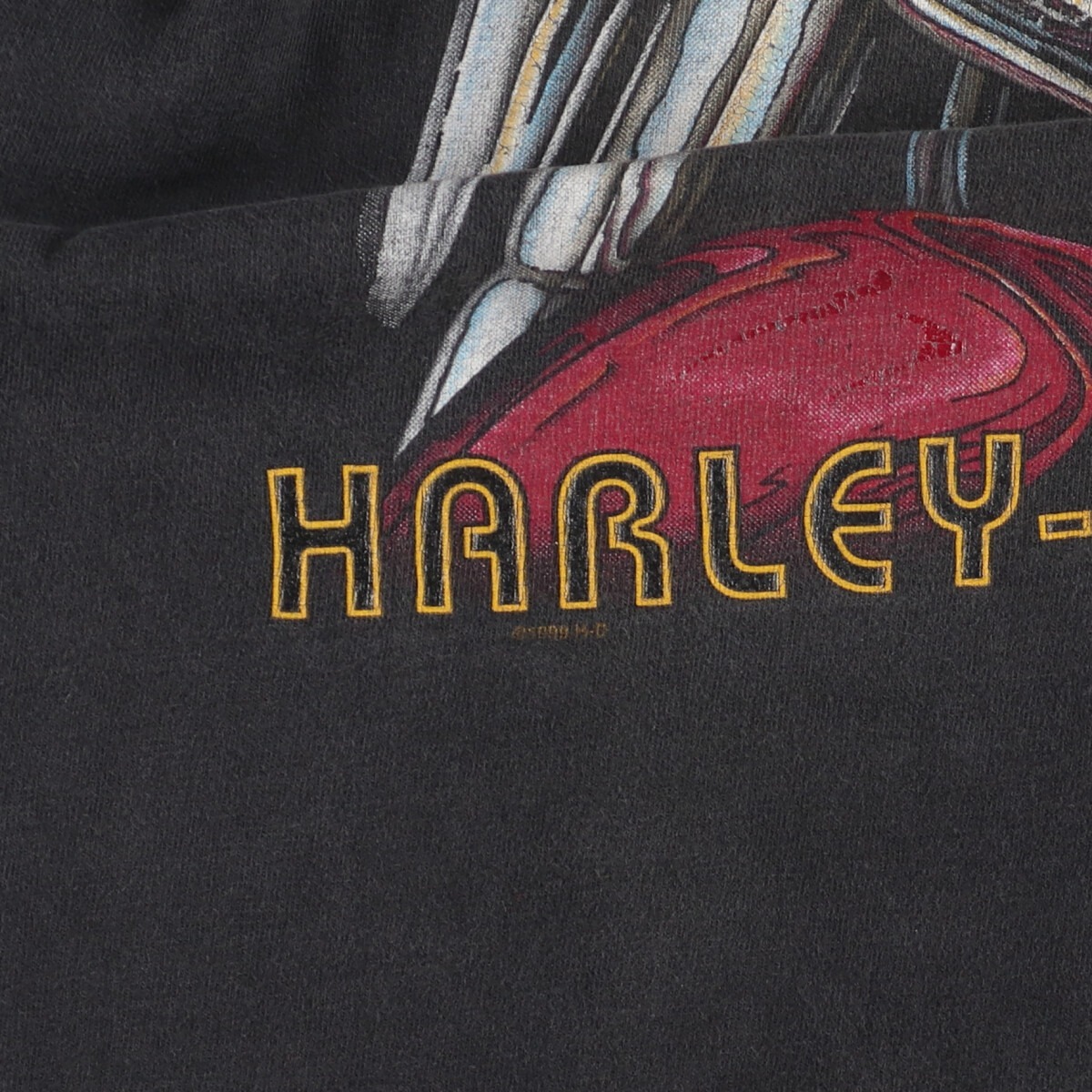 古着 90年代 Hanes Harley-Davidson ハーレーダビッドソン モーターサイクル バイクTシャツ USA製 メンズL ヴィンテージ /eaa346490_画像4