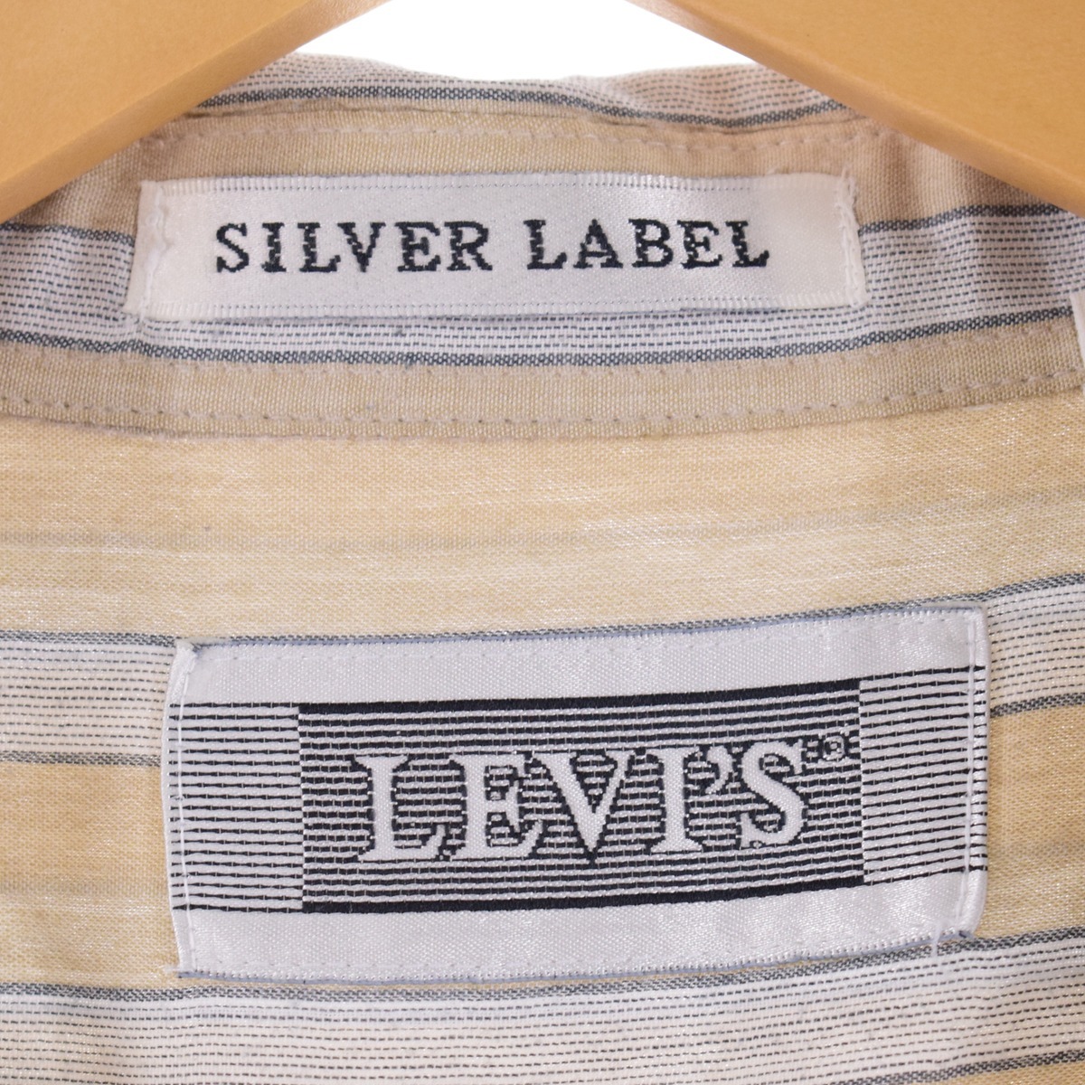 古着 リーバイス Levi's SILVER LABEL 半袖 ボタンダウン ストライプシャツ メンズXL /eaa348257_画像3