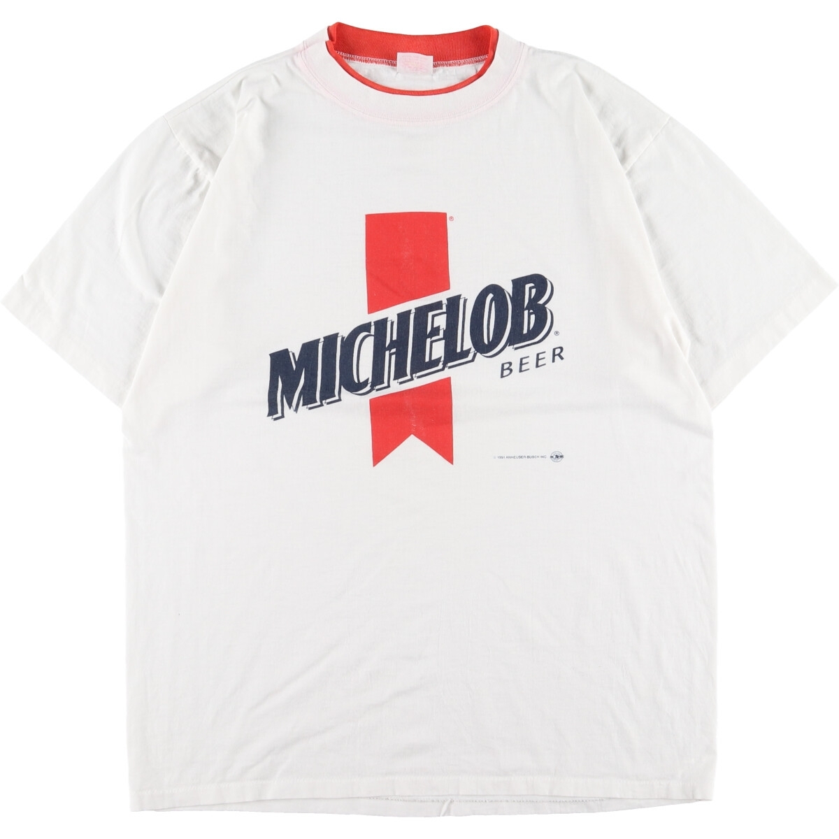 古着 90年代 Alore MICHELOB BEER アドバタイジングTシャツ USA製 メンズL ヴィンテージ /eaa346647