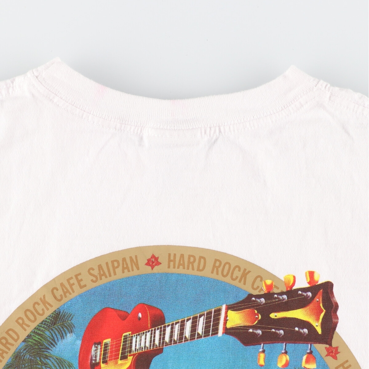 古着 90年代 ハードロックカフェ HARD ROCK CAFE SAIPAN 両面プリント アドバタイジングTシャツ メンズL ヴィンテージ /eaa347764_画像4