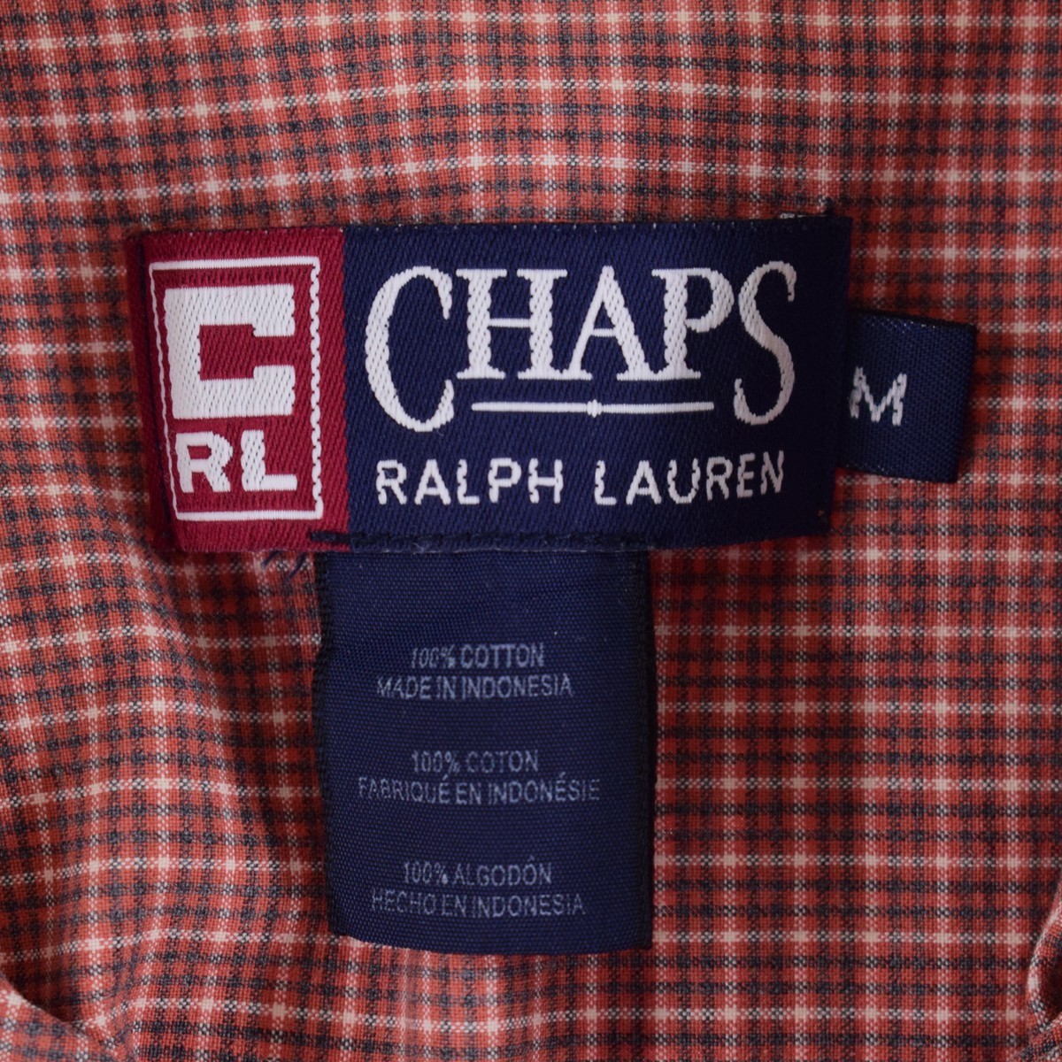 古着 90年代 ラルフローレン Ralph Lauren CHAPS チャップス 長袖 ボタンダウンチェックシャツ メンズM ヴィンテージ /eaa347706_画像3