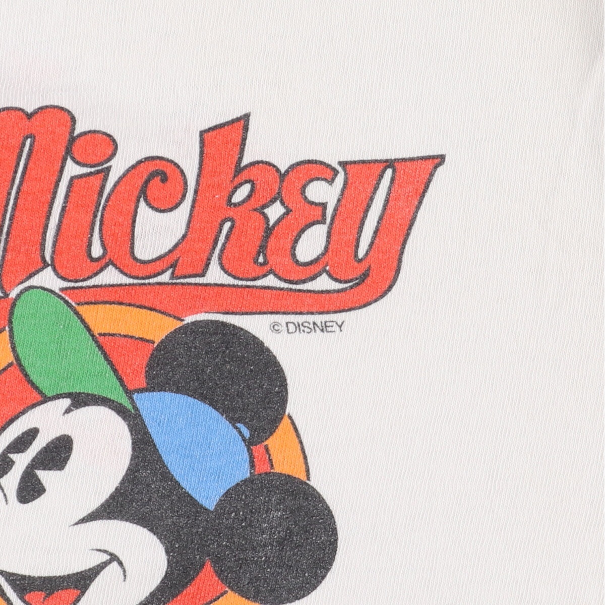 古着 90年代 BEEZIL MICKEY MOUSE ミッキーマウス 両面プリント ゲームシャツ ベースボールシャツ USA製 メンズL ヴィンテージ /eaa346640_画像4