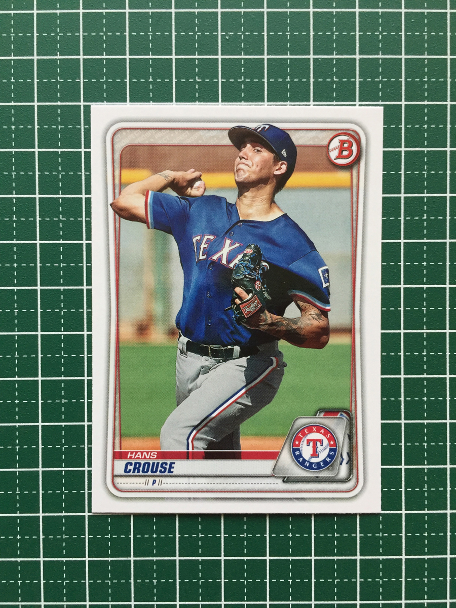 ★TOPPS MLB 2020 BOWMAN #BP-119 HANS CROUSE［TEXAS RANGERS］ベースカード PROSPECTS プロスペクト 20★_画像1