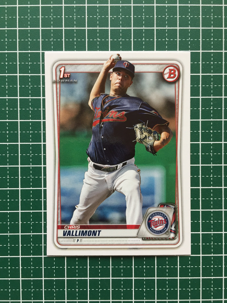 ★TOPPS MLB 2020 BOWMAN #BP-78 CHRIS VALLIMONT［MINNESOTA TWINS］ベースカード PROSPECTS プロスペクト 1st 20★_画像1