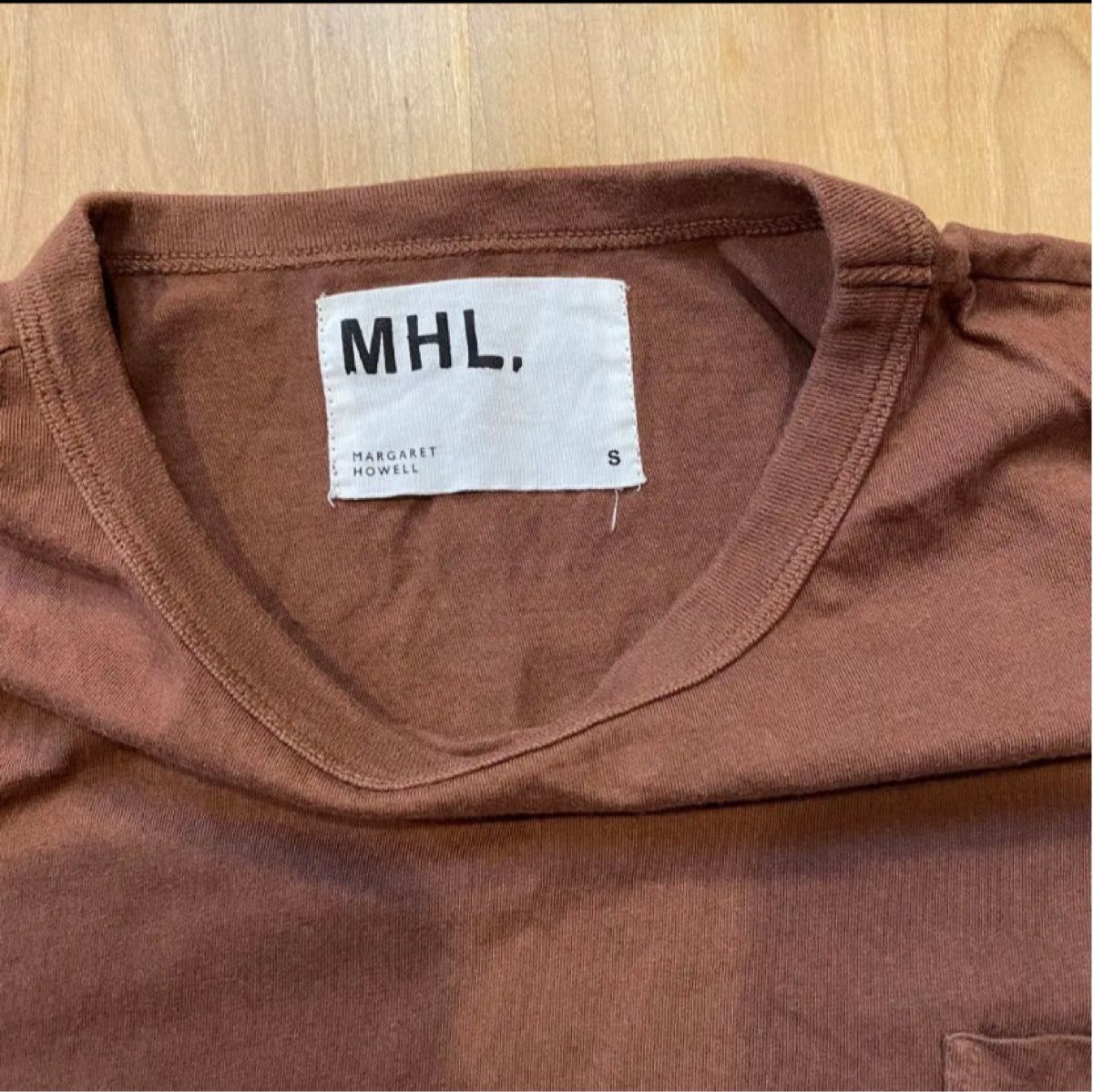 【美品】　MHL. エムエイチエル マーガレットハウエル　カットソー Ｔシャツ　ロンT 茶 ブラウン