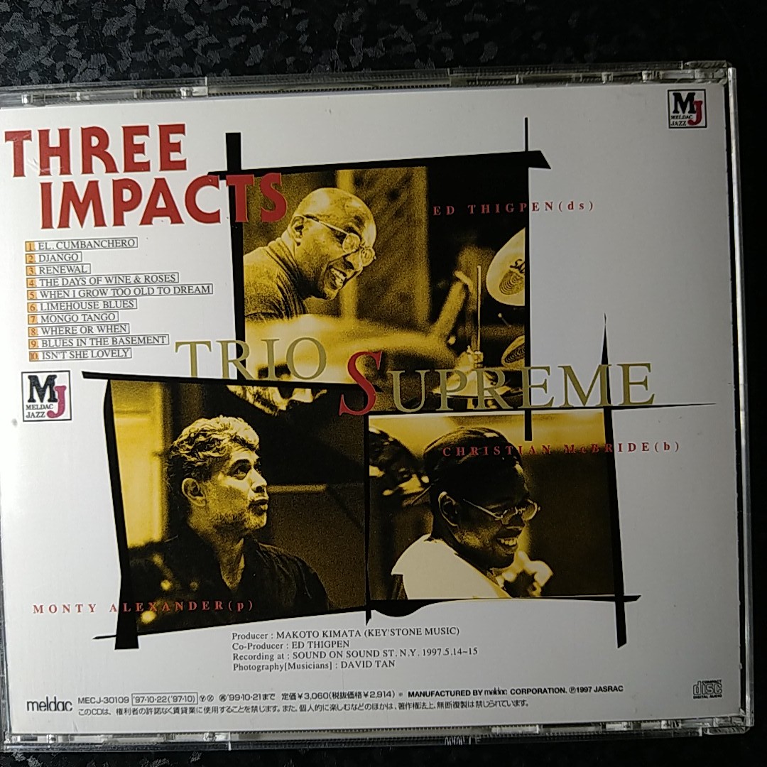 f【JAZZ他】エド・シグペン～トリオ・シュープリーム／スリー・インパクト（Three Impacts De Thigpen Trio Supreme）_画像3