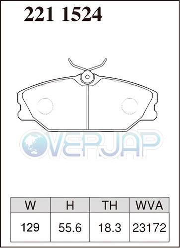 M2211524 / 2150699 DIXCEL Mタイプ ブレーキパッド 1台分セット RENAULT(ルノー) LUTECIA(CLIO) II BF4 2000/5～2006/2 2.0 RS_画像2