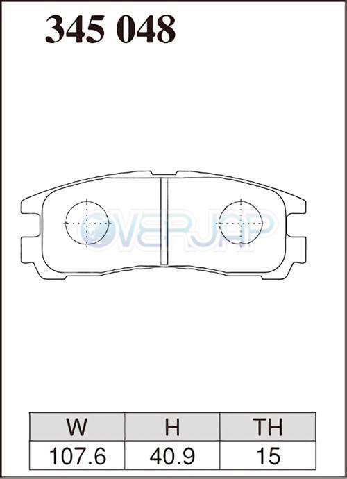 Z345048 DIXCEL Zタイプ ブレーキパッド リヤ左右セット 三菱 パジェロイオ H76W 1998/6～ 1800 TURBO Rear DISC_画像2