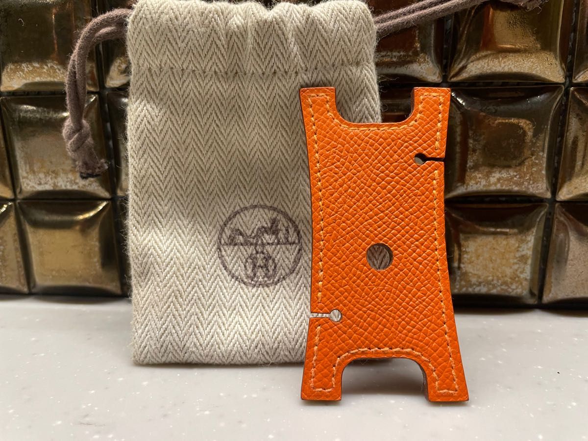 【美品】 HERMES エルメス イヤホンコードホルダー