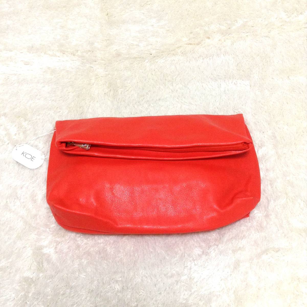 KOE clutch bag lady's red new goods unused koe anonymity delivery 