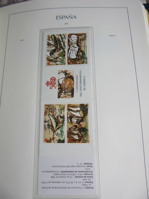 スペイン発行の切手を収納した大型アルバム　1990〜1999年　約73リーフ　未使用中心_画像7