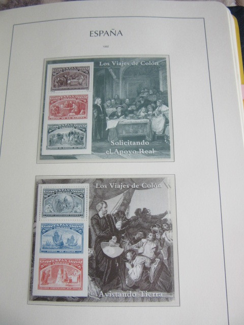 スペイン発行の切手を収納した大型アルバム　1990〜1999年　約73リーフ　未使用中心_画像9