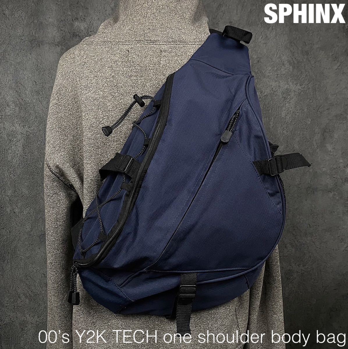 Sphinx スリングバッグ y2k テック系 00s ワンショルダーバッグ-