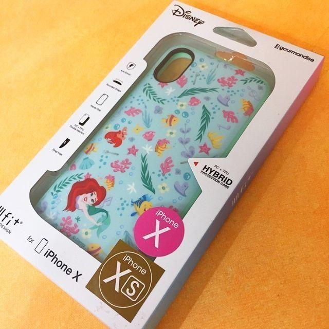 ★外箱痛みアリ★訳あり価格★ iPhoneX iPhone XS 共通 ディズニー プリンセス アリエル イーフィット スマホケース DN493B _画像1