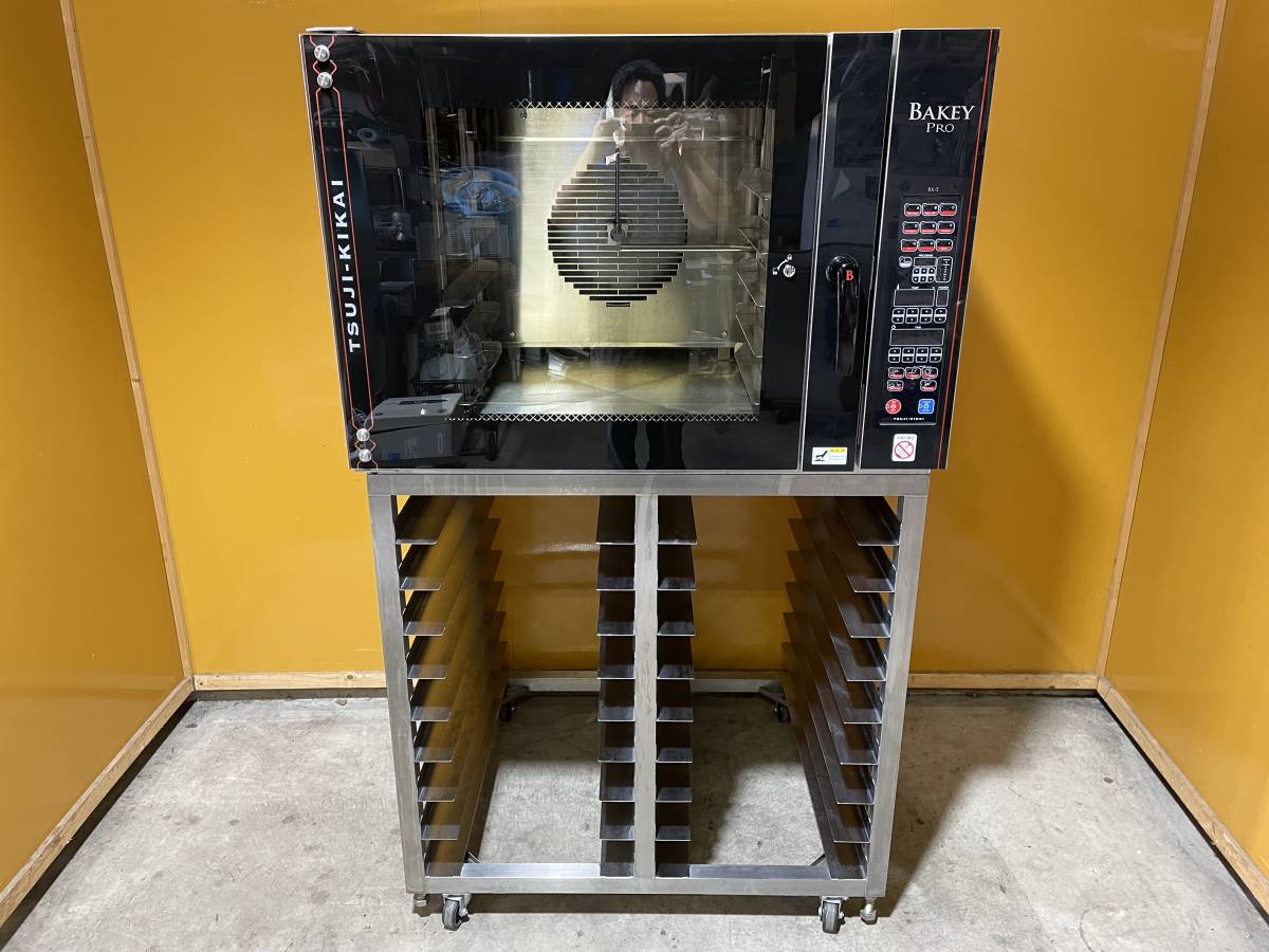 美品 ツジキカイ BAKEY PRO ベイキープロ BX-5 スチームコンベクションオーブン 架台付 2019年製 三相200V  厨房機器 岐阜発