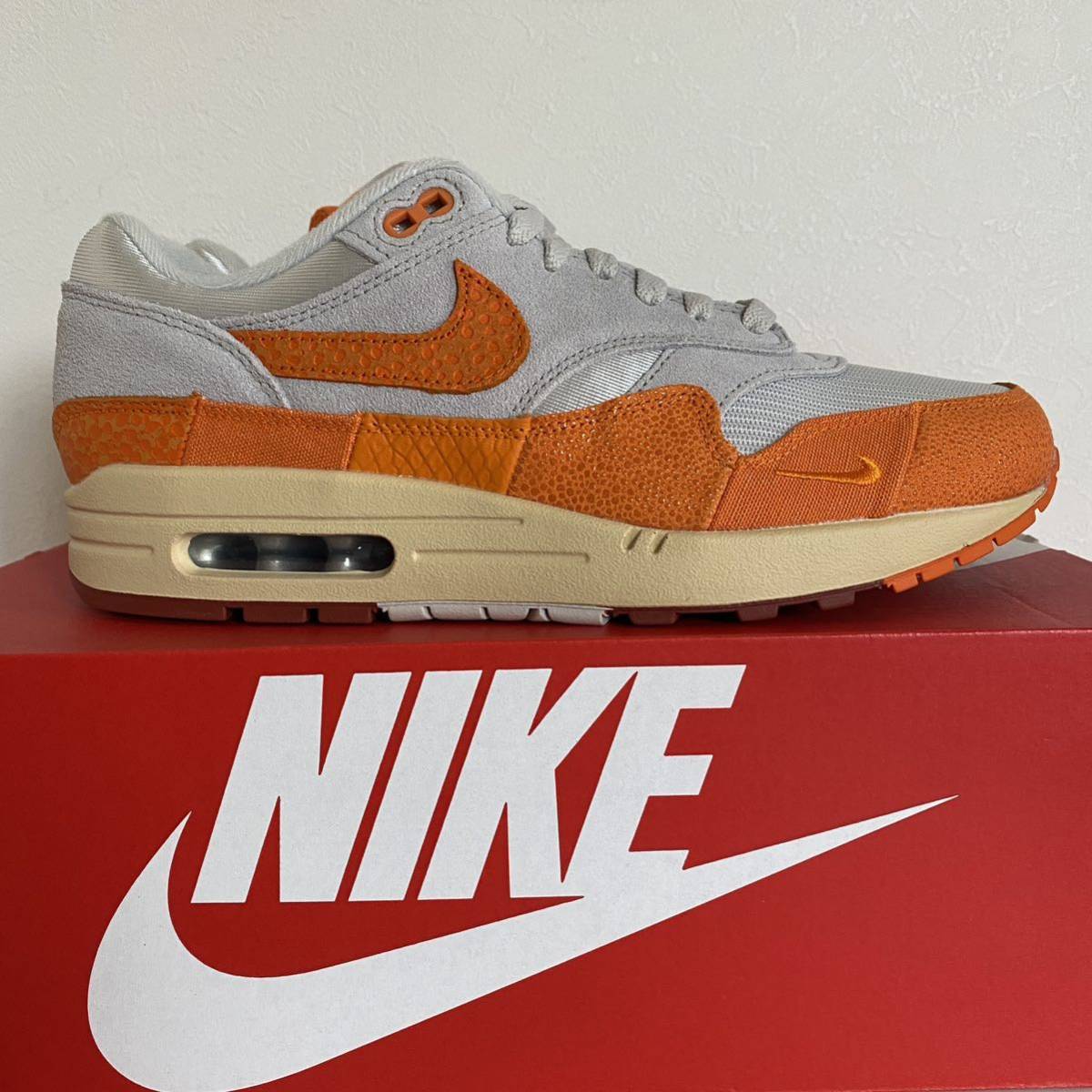 新品 正規 レアサイズ WMNS NIKE Air Max 1 Master Magma Orange W US10.5 27.5cm ナイキ エアマックス スニーカー オレンジ US9 27cm_画像3