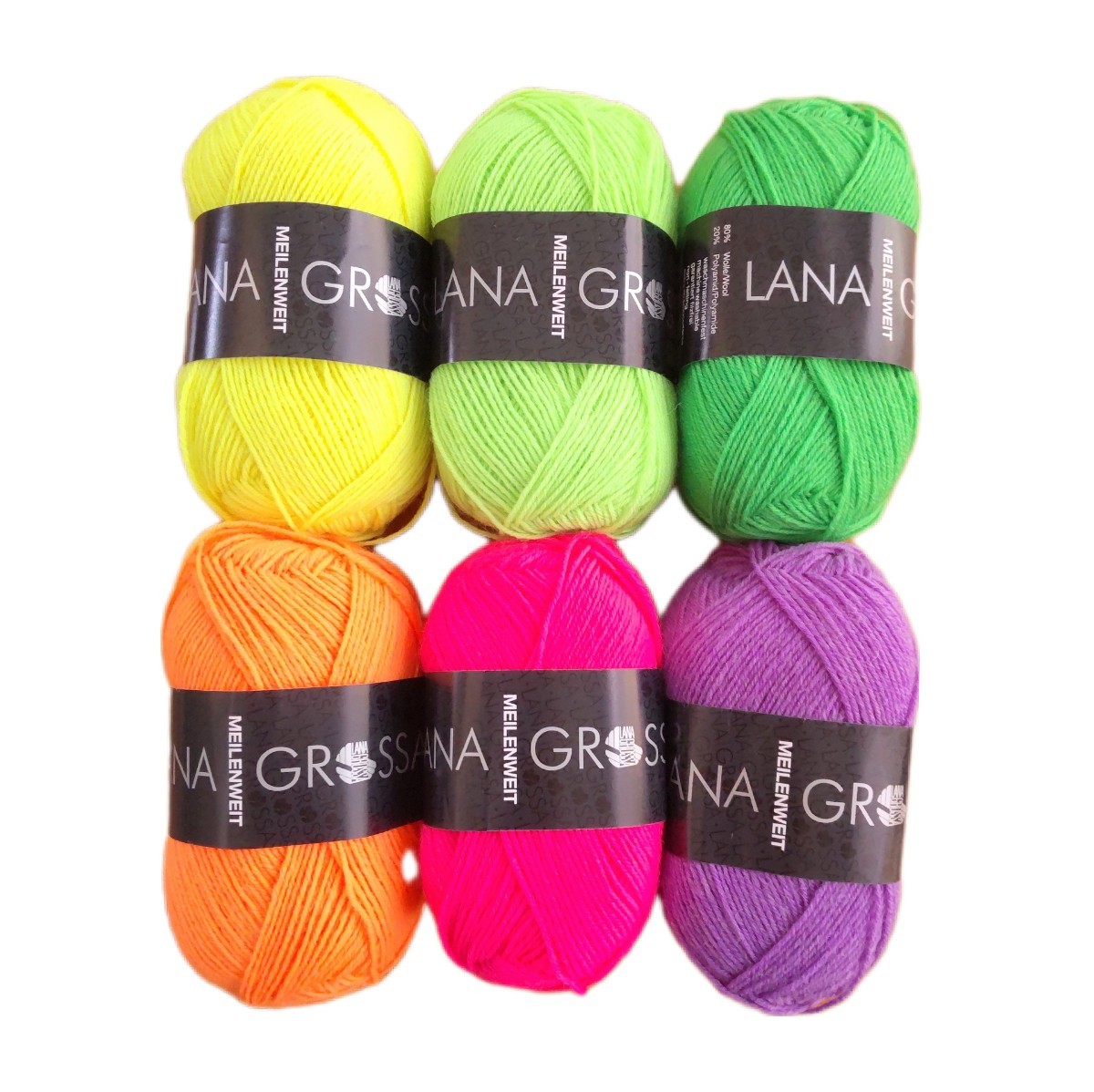 Lana grossa ラナグロッサ 単色 50g ネオンカラー ソックヤーン | www