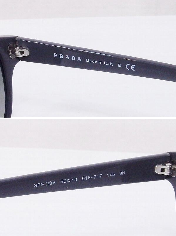 S*... PRADA  солнцезащитные очки  ...  пластиковый  56□19 SPR23V   серый  nm4602199896