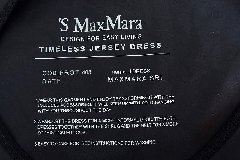 エス マックスマーラ 'S MaxMara 重ね着 レイヤード ワンピース L 黒 kz4610204343_画像7