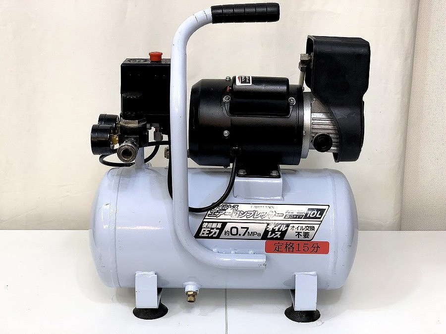 EARTH MAN 静音タイプ オイルレス エアーコンプレッサー ACP-10AA