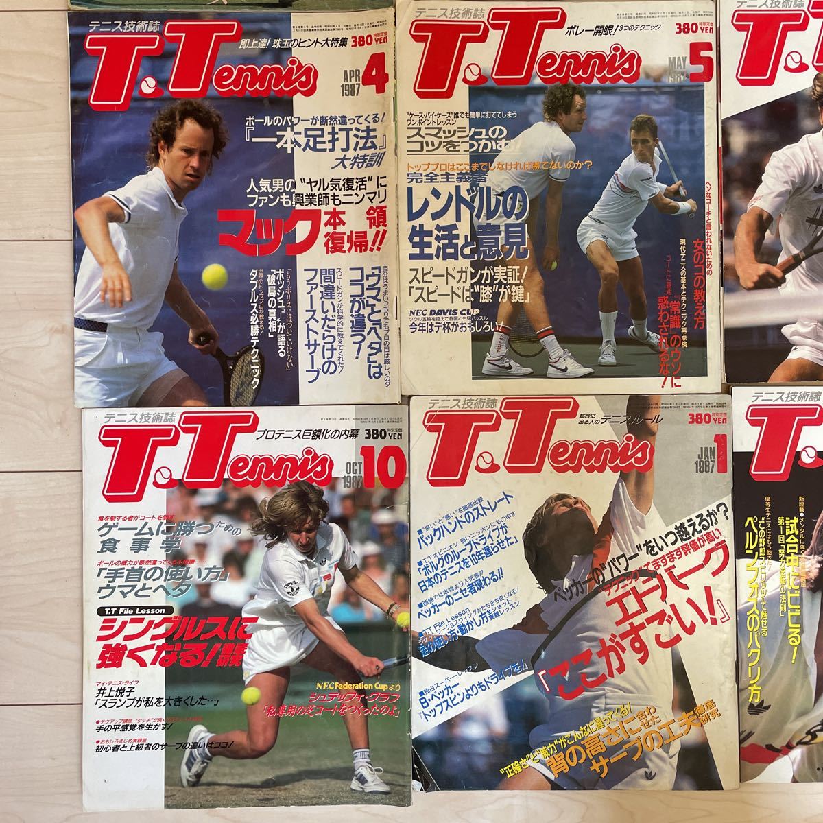 テニス技術紙 ティーティー 1986〜9冊セット 昭和レトロ t tennis_画像4