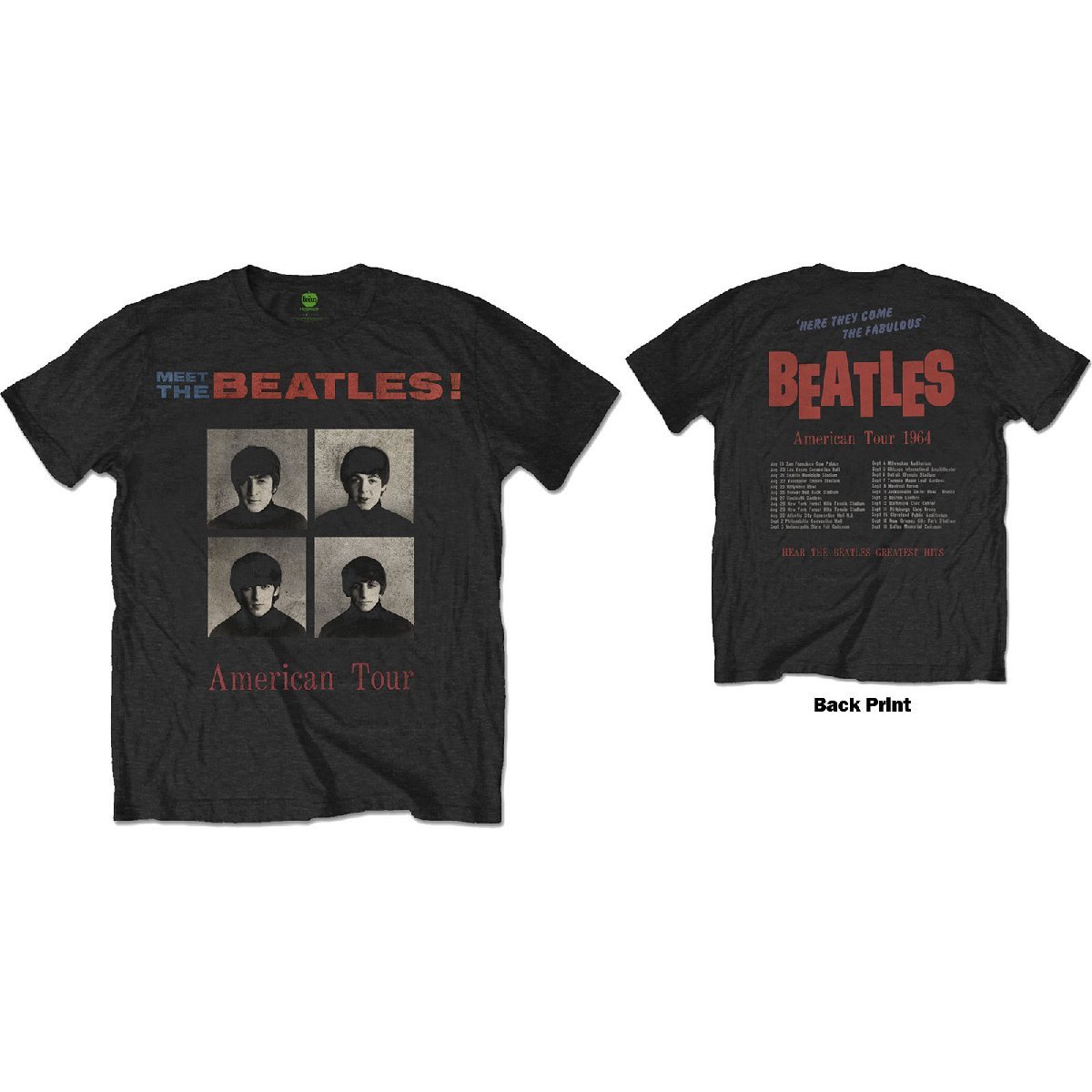 ★ザ・ビートルズ Tシャツ The BEATLES AMERICAN TOUR 1964 - S 正規品 Hard Days Night mods_画像2