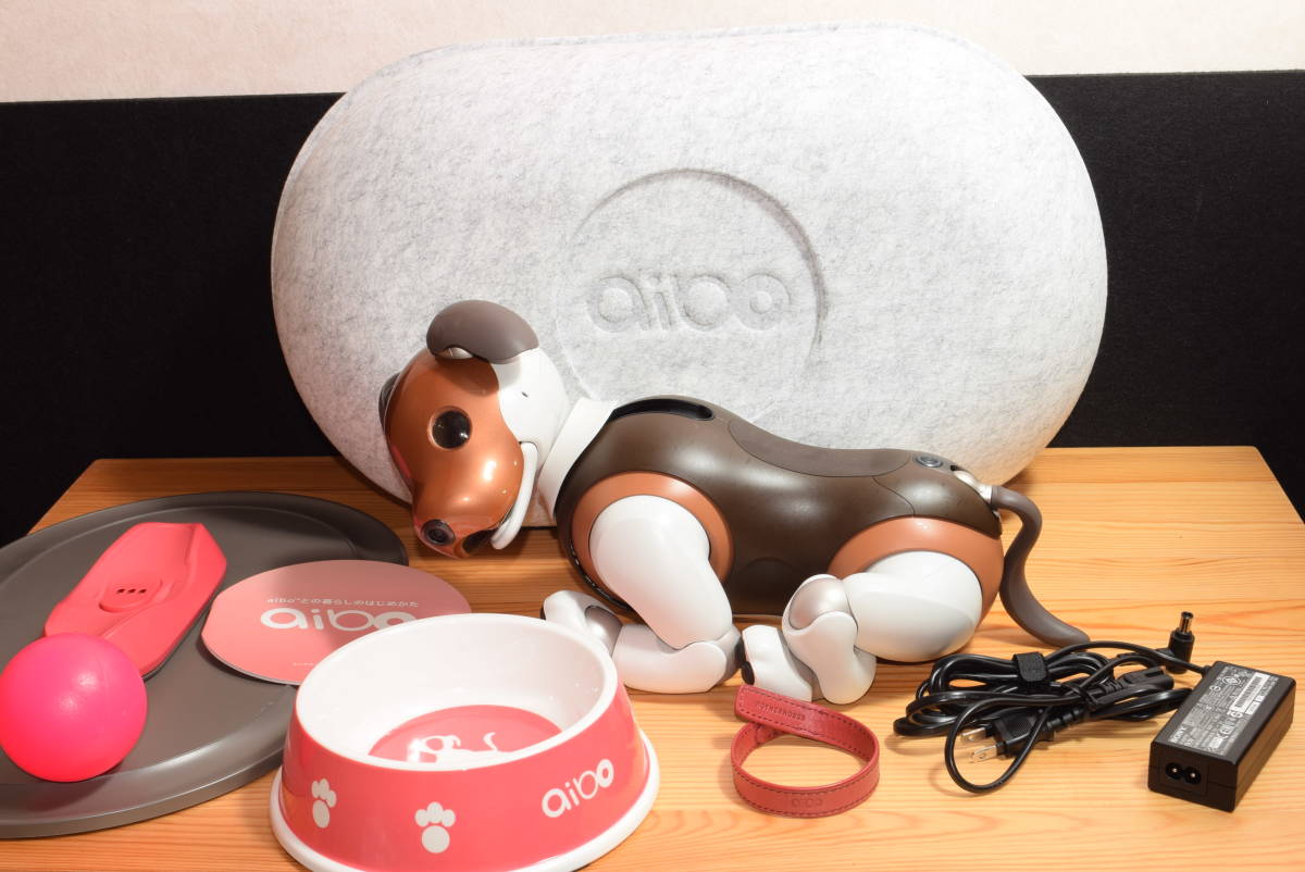 SONY Aibo ERS-1000 chocolate edition limitated model . is . bowl * ball * necklace attaching rare aibo dog type robot pet 