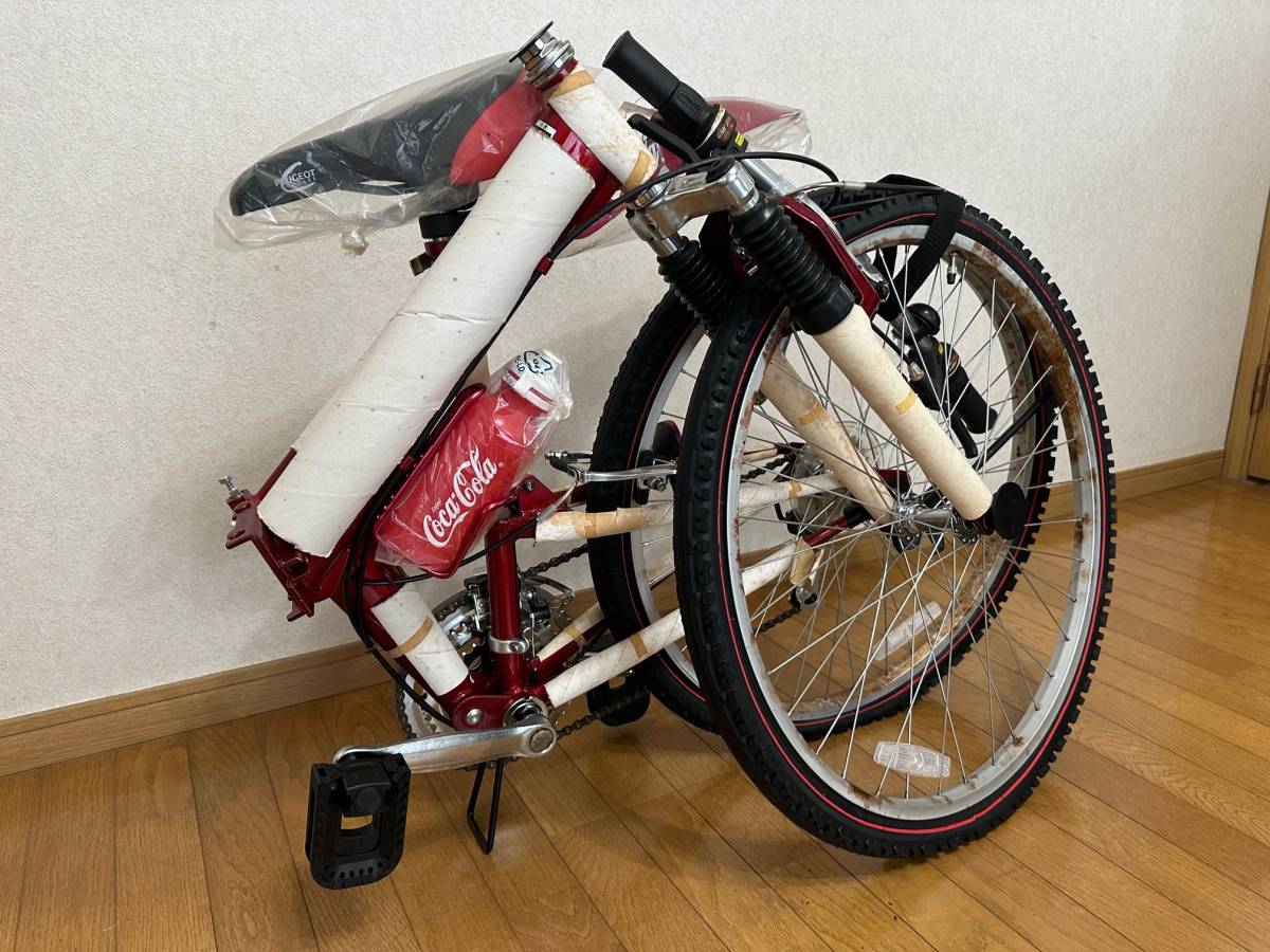 未使用品】プジョーPEUGEOT コカ・コーラ折りたたみ自転車