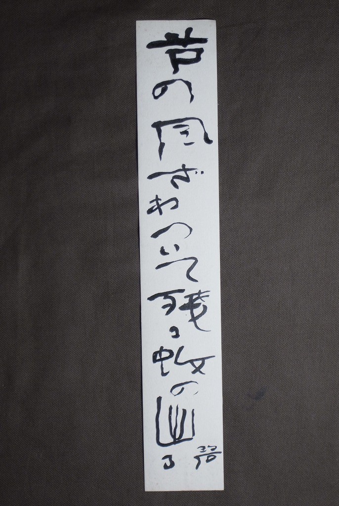 河東碧梧桐『芦の風』短冊〔紙本肉筆真作〕/俳人本名:秉五郎松山生れ