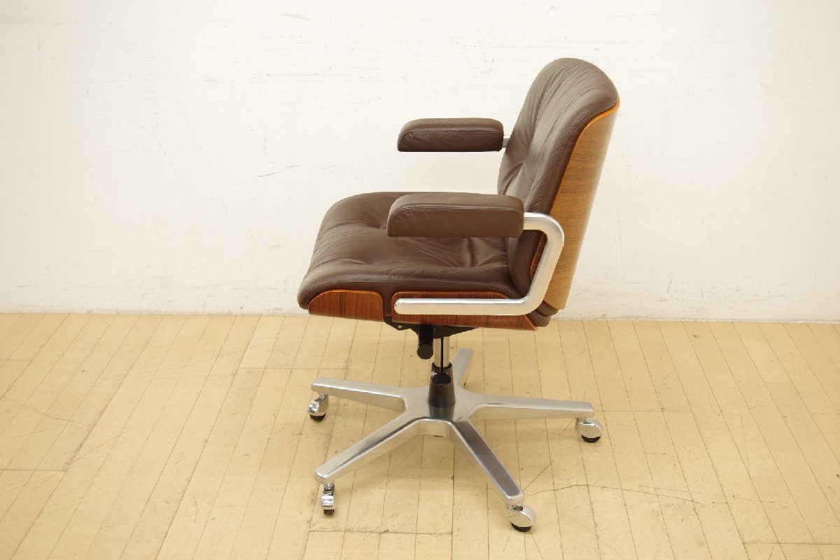 girofrex Giroflex Pasal82pasa-ru low back original leather desk chair Mid-century office work chair office study executive D