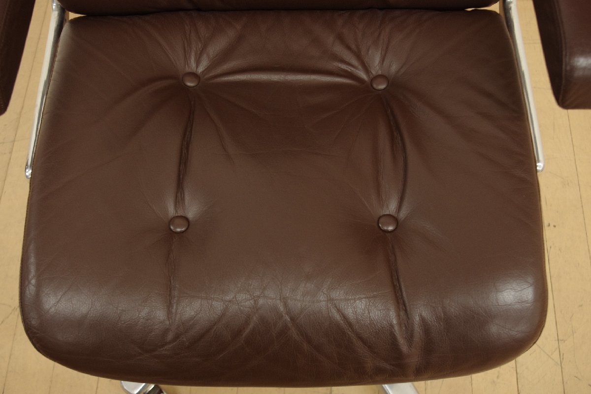 girofrex Giroflex Pasal82pasa-ru low back original leather desk chair Mid-century office work chair office study executive H