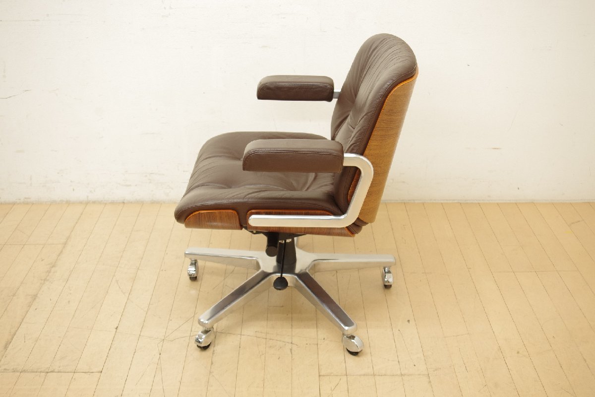 girofrex Giroflex Pasal82pasa-ru low back original leather desk chair Mid-century office work chair office study executive K