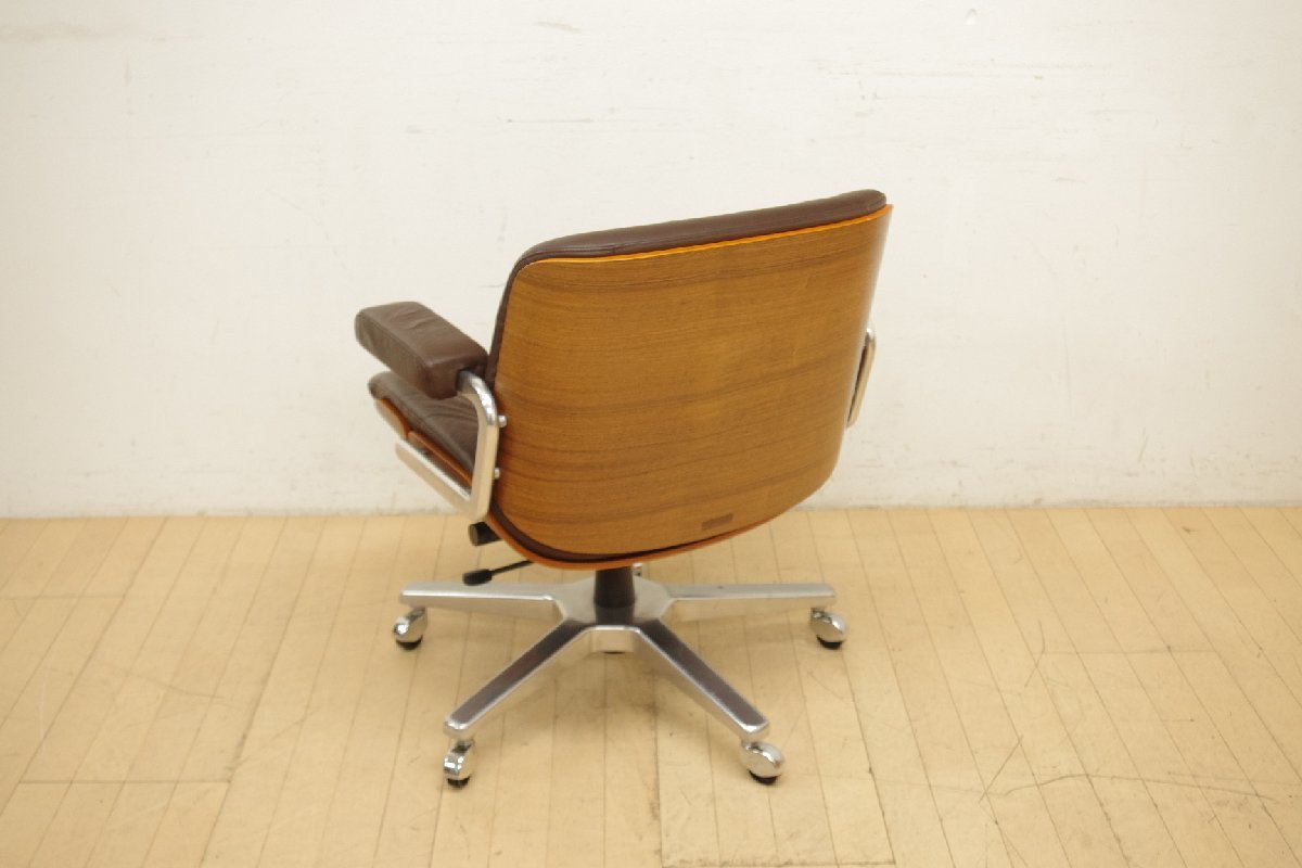 girofrex Giroflex Pasal82pasa-ru low back original leather desk chair Mid-century office work chair office study executive H
