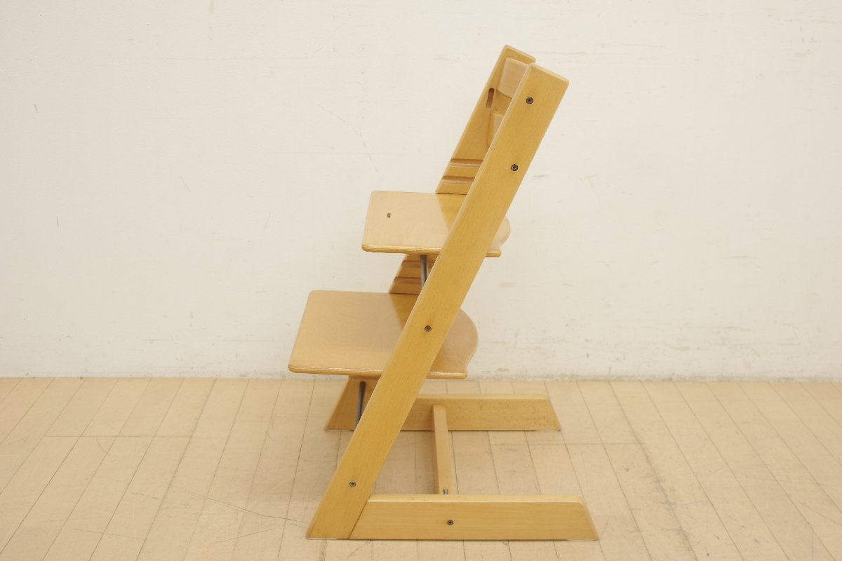 ストッケ Stokke トリップトラップ TrippTrapp ベビーチェア ハイチェア 子供椅子 シンプル 高さ調節可 食卓 学習 旧型 B_画像7